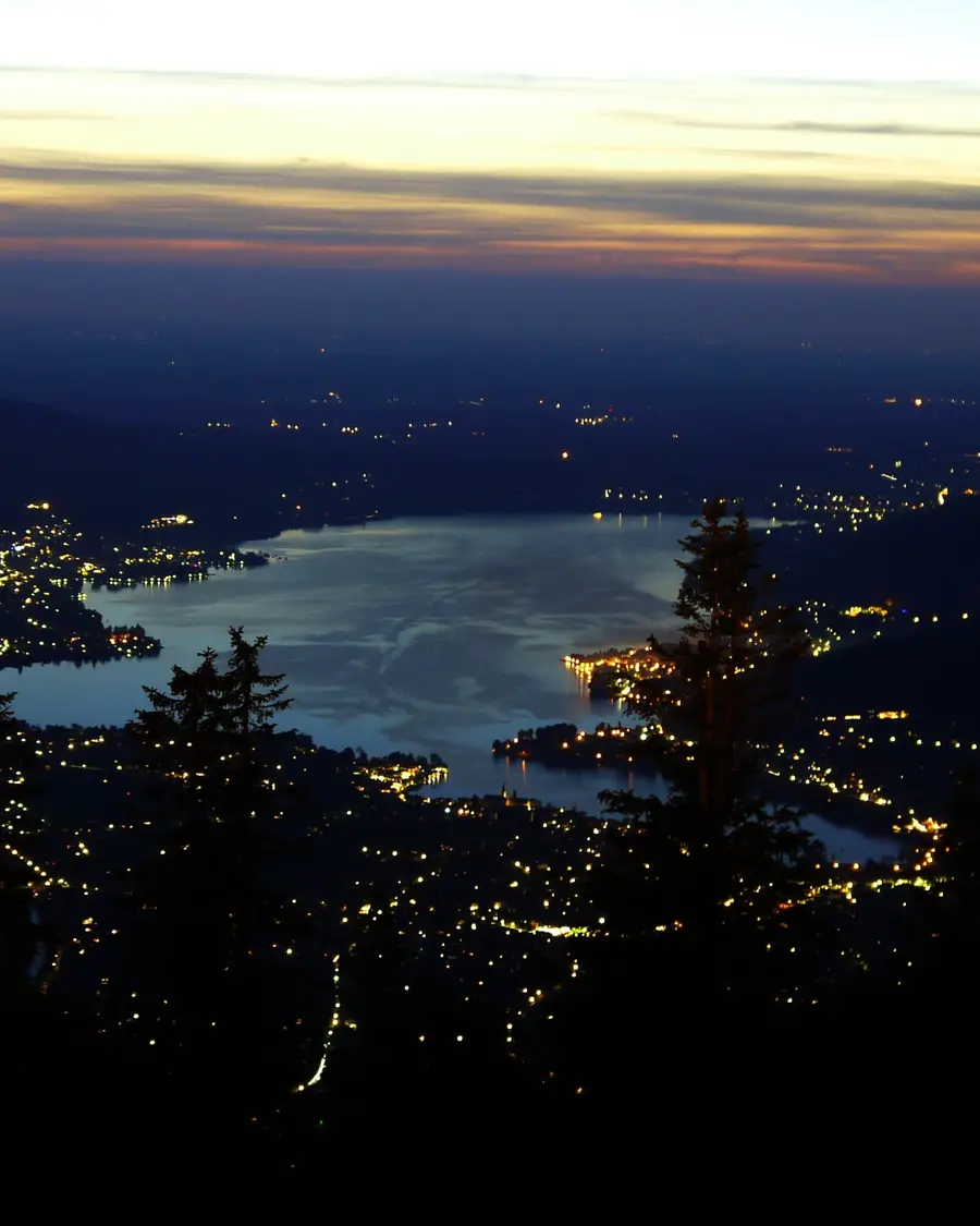 Tegernsee valley at night
